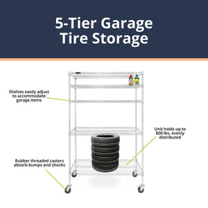 5-Tier Garage Tire Storage