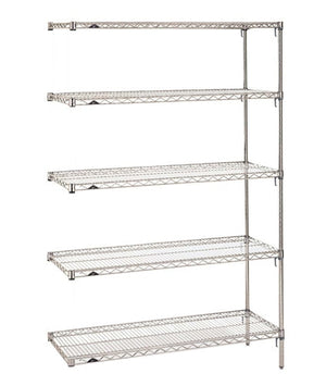 18"d Metro Super Adjustable Wire 5-Shelf Add-On Units