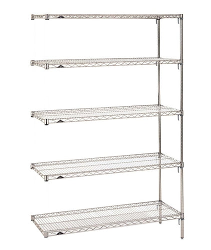 21"d Metro Super Adjustable Wire 5-Shelf Add-On Units
