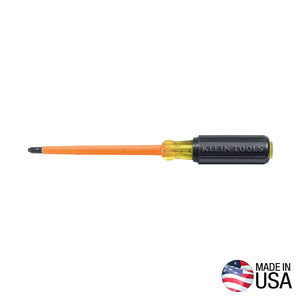 Klein Insulated Screwdriver, #2 Phillips, 4-Inch Round Shank (603-4-INS)