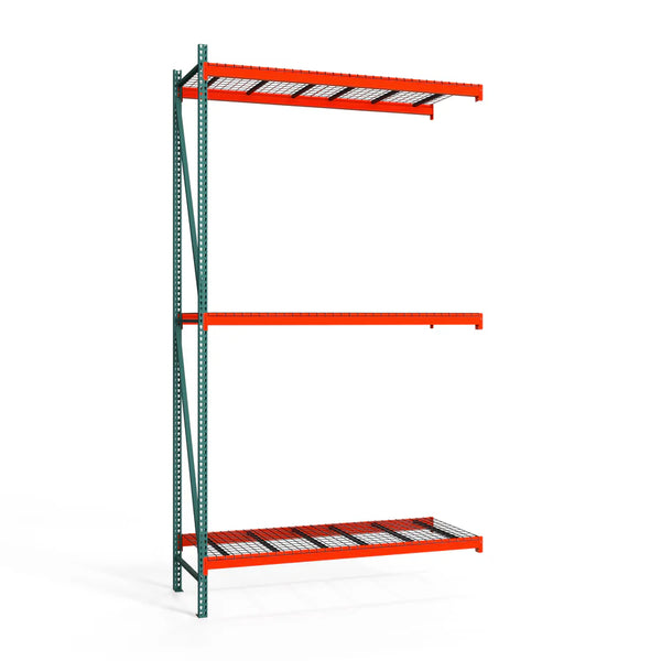 3-Tier Teardrop Pallet Rack Add-On Units w/ Wire Decking - 42
