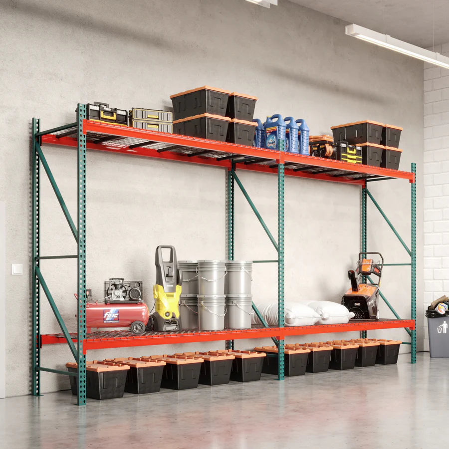 2-Tier Teardrop Pallet Rack Add-On Units - 48"d x 120"h