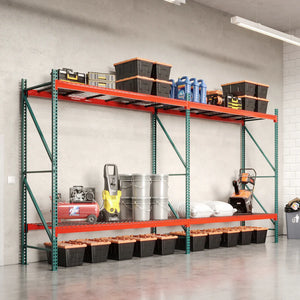 2-Tier Teardrop Pallet Rack Add-On Units - 48"d x 96"h