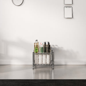 12"d x 14"h Chrome Wire Shelving w/ 2 Shelves
