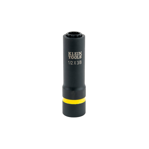 Klein 2-in-1 Impact Socket, 12-Point, 1/2 and 3/8-Inch (66011)