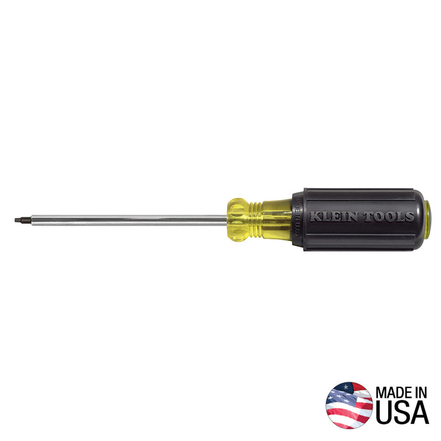 Klein Screwdriver, #1 Square Recess Tip, 4-Inch Shank (661)