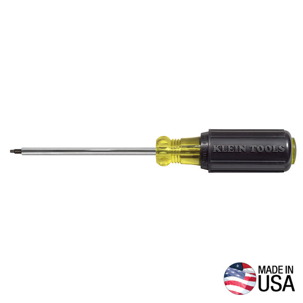 Klein Screwdriver, #1 Square Recess Tip, 4-Inch Shank (661)