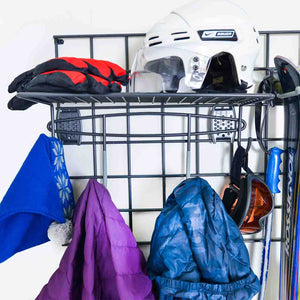 Shelf with Hooks - Granite