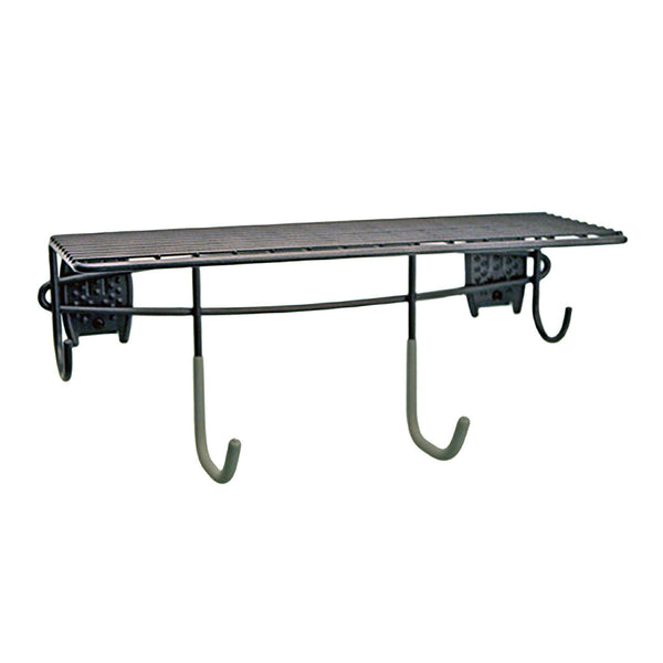 Shelf with Hooks - Granite