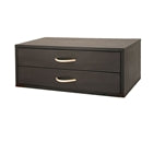 Organized Living freedomRail Big Double Hang O-Box 2 Drawer - Midnight Live