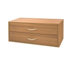 Organized Living freedomRail Big Double Hang O-Box 2 Drawer - Cypress Live