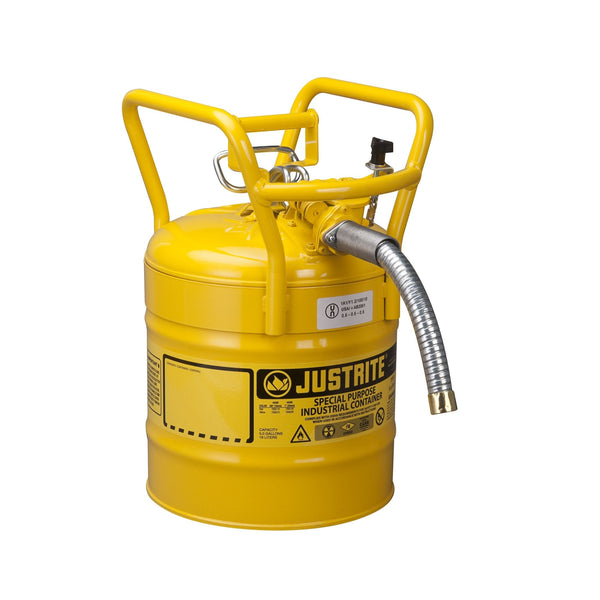 Justrite Type II AccuFlow D.O.T. Steel Safety Can, 5 Gallon, 1