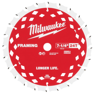 Milwaukee 7-1/4" 24T Framing Circular Saw Blade (48-40-0720)