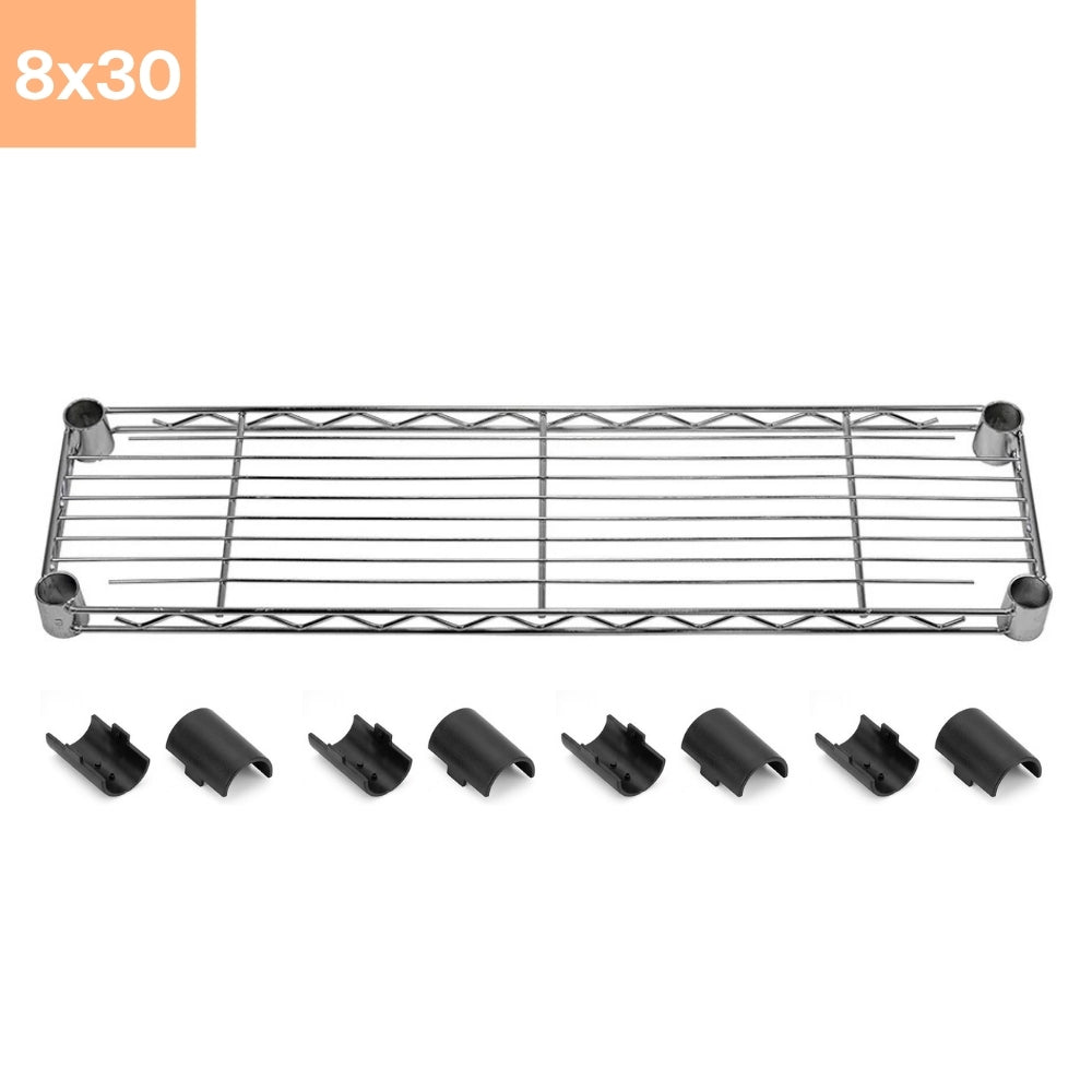 8"d x 30"w Chrome Wire Shelving w/ 5 Shelves