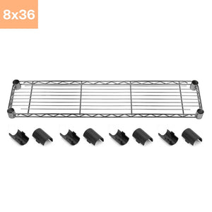 8"d x 36"w Chrome Wire Shelving w/ 5 Shelves