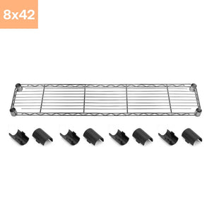 8"d x 42"w Chrome Wire Shelving w/ 5 Shelves