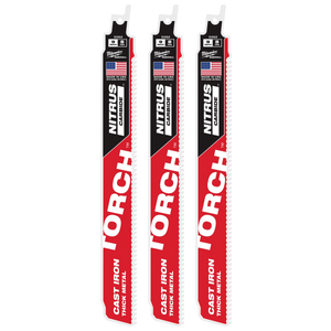 Milwaukee 9" 8TPI TORCH™ for CAST IRON w/ NITRUS CARBIDE™ (3PK) (48-00-5362)
