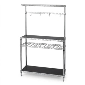 Baker's Rack with Wine Storage - 14"d x 24"w x 64"h