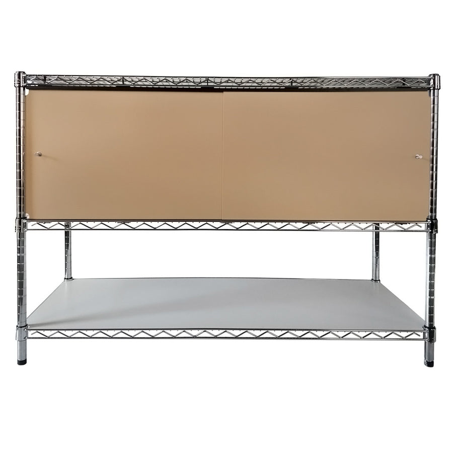 24"d x 42"w x 18"h Sliding Door Wire Shelving Enclosures
