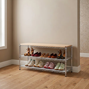 Bench with Shoe Rack