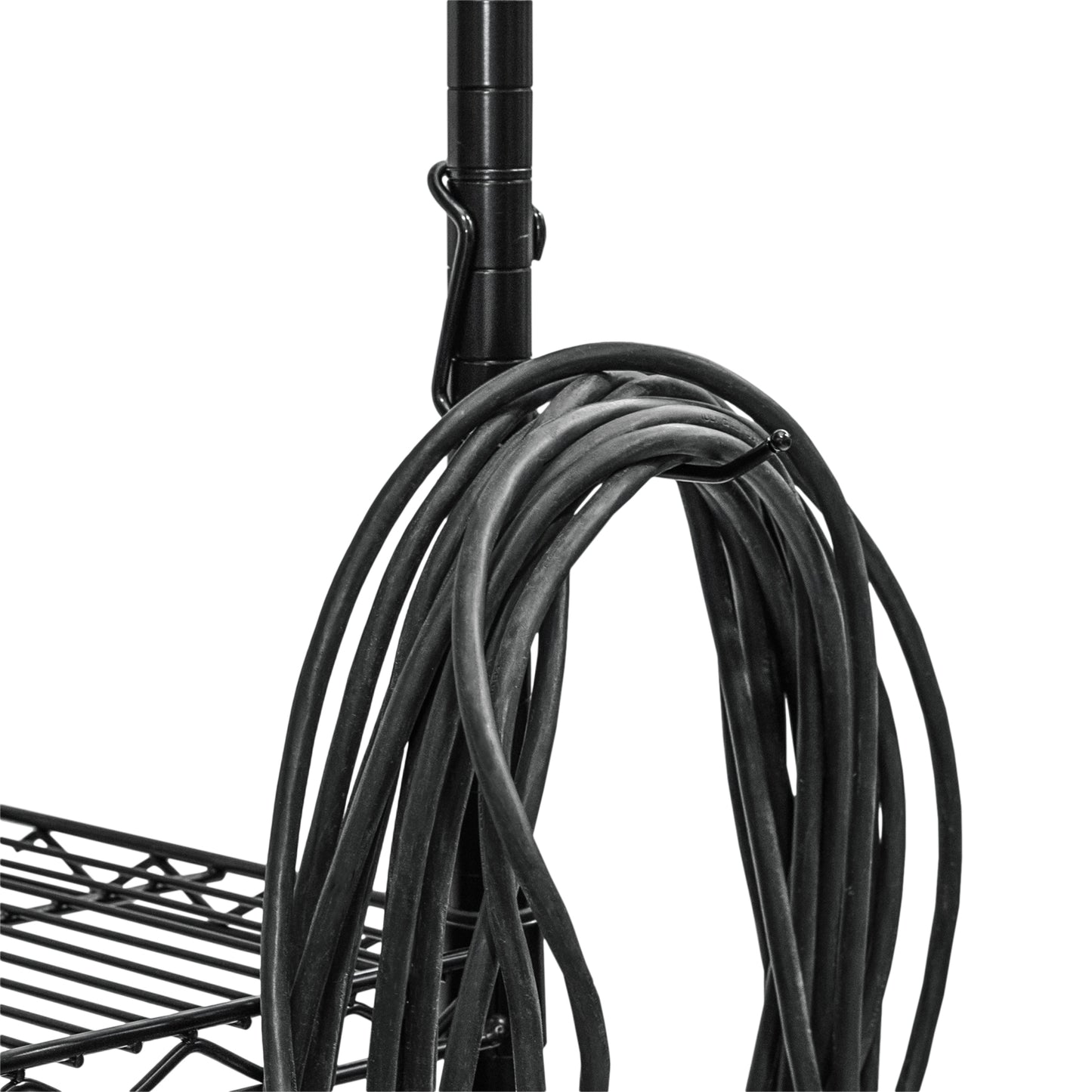 Black 4" All Purpose Post Hooks - 5-Pack