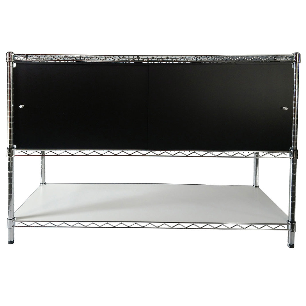 24"d x 42"w x 18"h Sliding Door Wire Shelving Enclosures