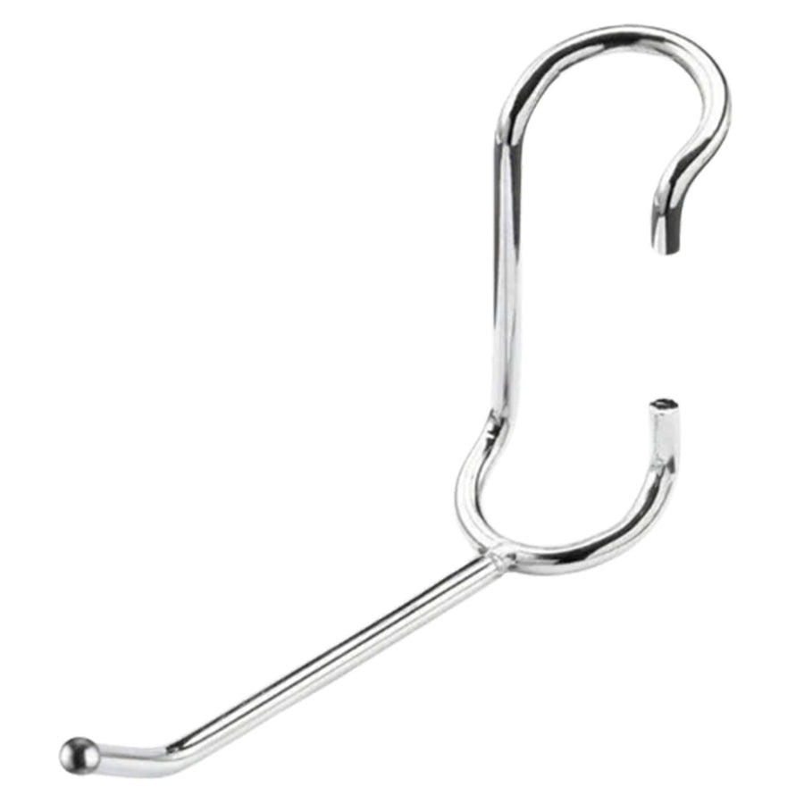 4-inch chrome-plated steel all-purpose post hook for 1-inch diameter wire shelving posts.