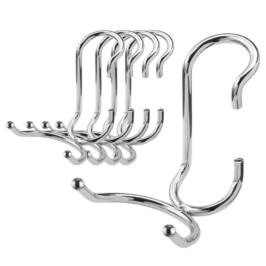 5-pack of chrome-plated steel C-style post hooks for 1-inch diameter wire shelving posts.