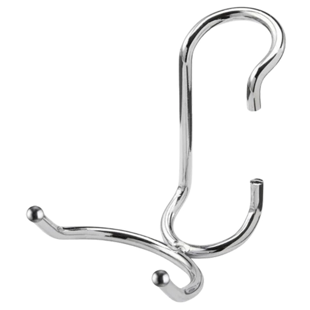 Chrome-plated steel C-style post hook for 1-inch diameter wire shelving posts.