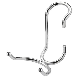 Chrome-plated steel C-style post hook for 1-inch diameter wire shelving posts.