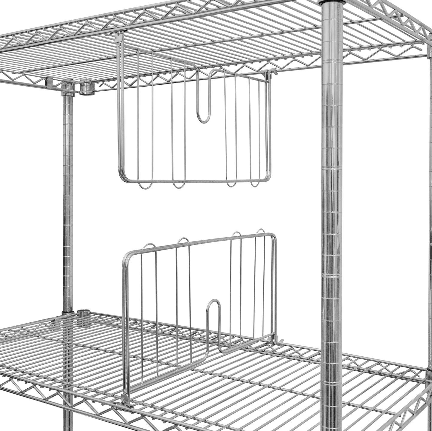 Chrome Dividers for Wire Shelves