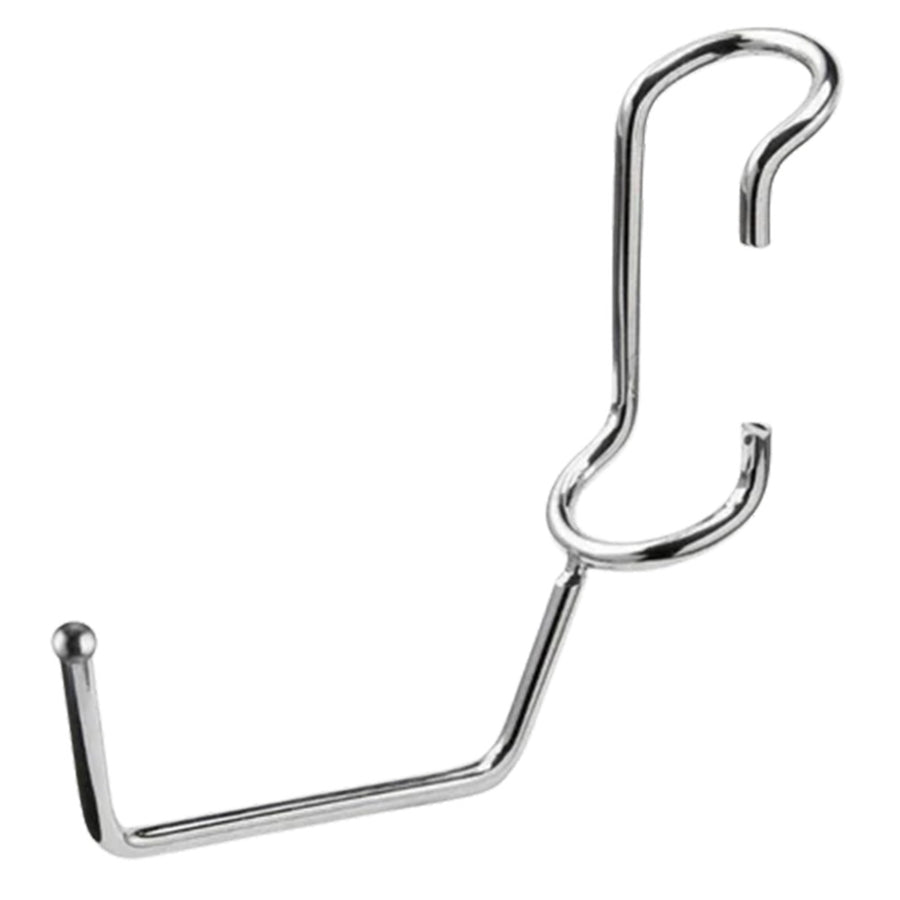 Chrome-plated steel utility hanger post hook for 1-inch diameter wire shelving posts.