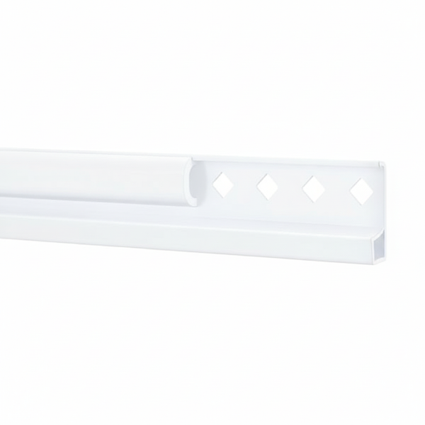 freedomRail Closet Hanging Rails w/ Covers - White