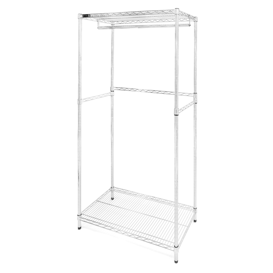 Wire Closet Shelving w/ Lower Shelf - 18"d x 72"h