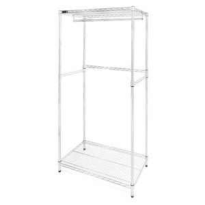 Wire Closet Shelving w/ Lower Shelf - 18"d x 72"h