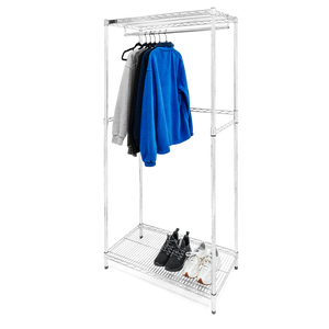Wire Closet Shelving w/ Lower Shelf - 18"d x 72"h