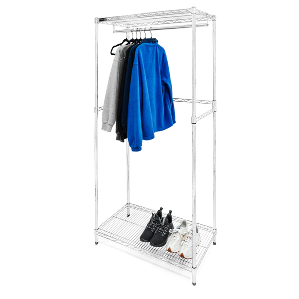 Wire Closet Shelving w/ Lower Shelf - 18