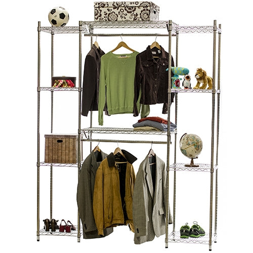 Double Hang Closet Wire Shelving System - 18