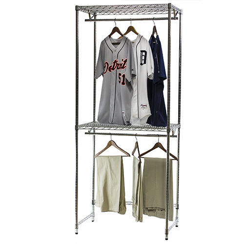 Double Hang Wire Closet Shelving - 18