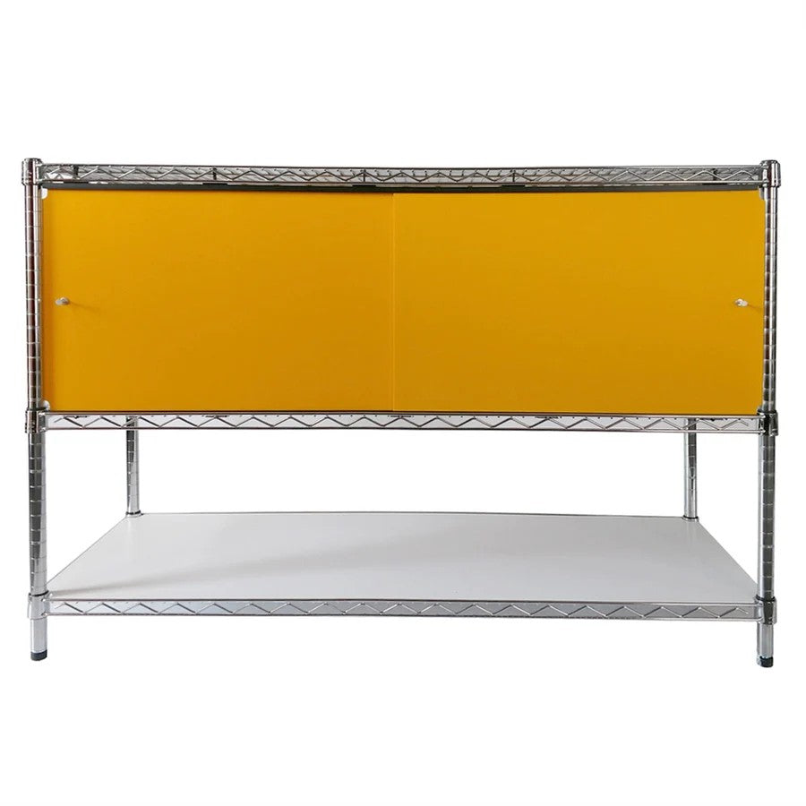 24"d x 36"w x 18"h Sliding Door Wire Shelving Enclosures