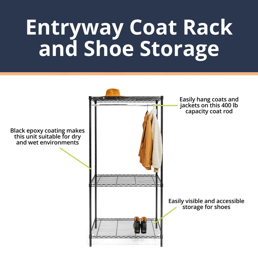 Entryway Coat Rack and Shoe Storage