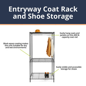Entryway Coat Rack and Shoe Storage