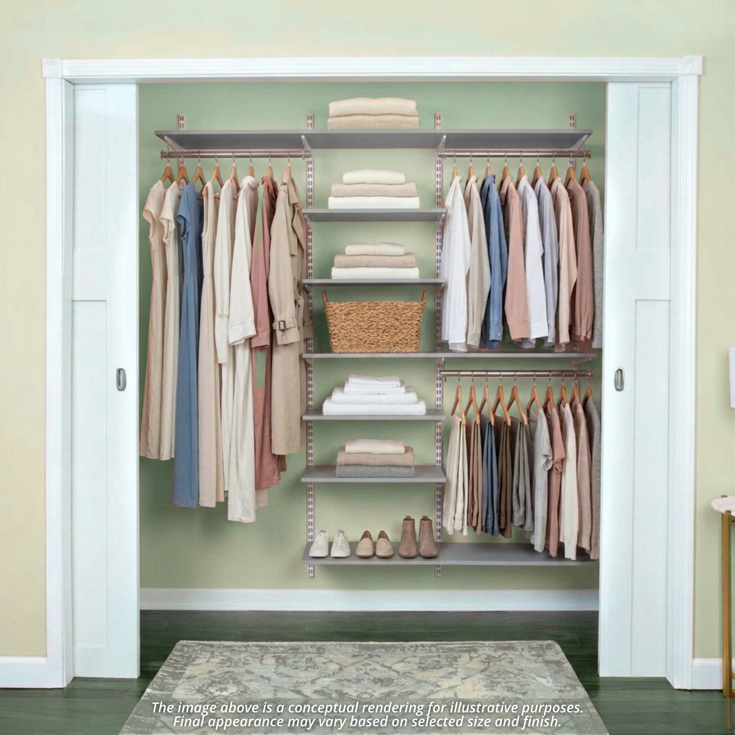 freedomRail 14"d Essential Adjustable Closet Kits