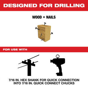 Milwaukee 9/16"x12" SHOCKWAVE™ IMPACT DUTY™ Lineman's Fiberglass Drill Bit (48-13-7703)