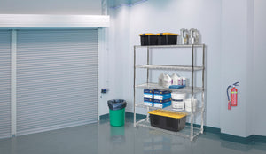 24"d x 30"w Chrome Wire Shelving w/ 5 Shelves