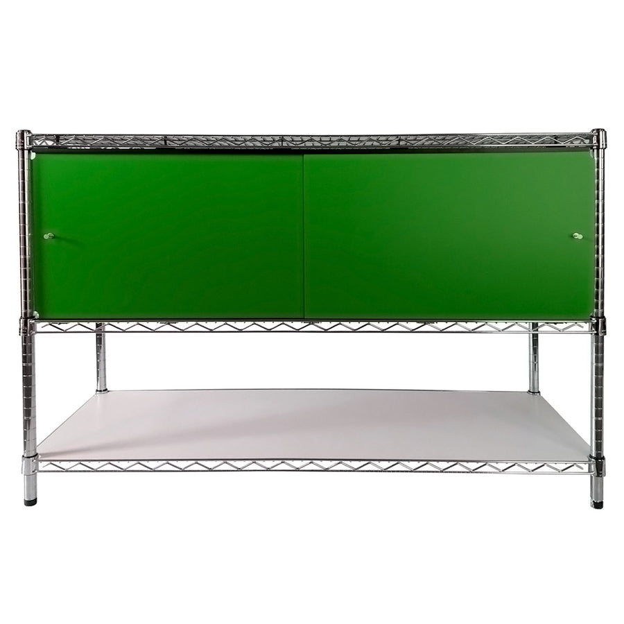 14"d x 36"w x 13"h Sliding Door Wire Shelving Enclosures