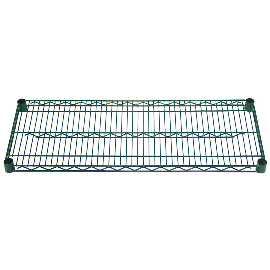 24"d 4-Tier Green Wire Shelving