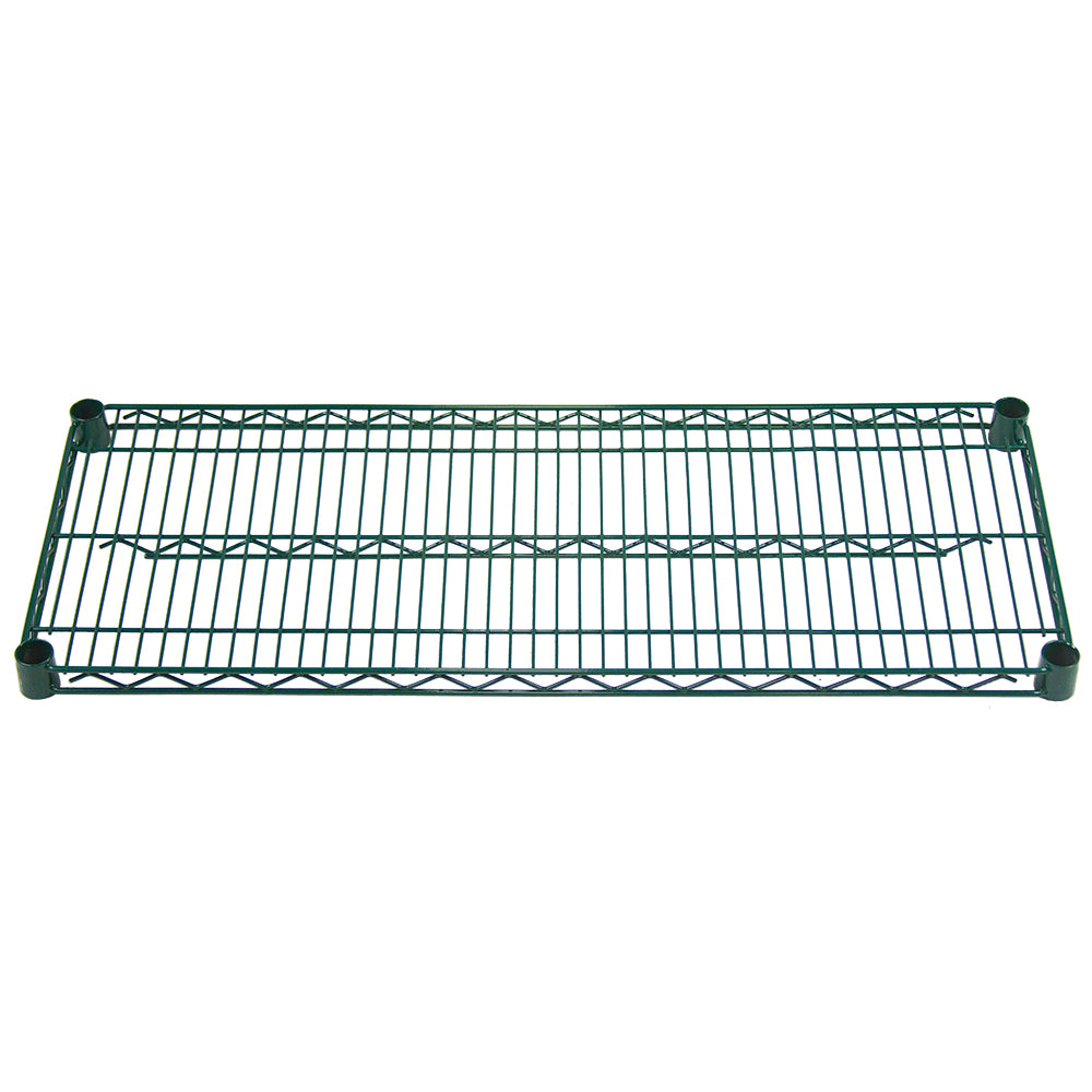 24"d 4-Tier Green Wire Shelving
