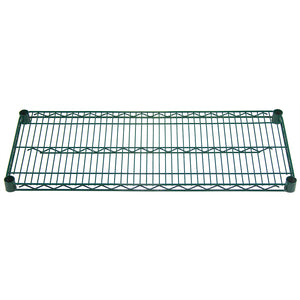 24"d 4-Tier Green Wire Shelving