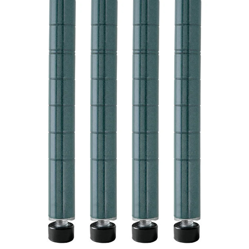 Green Wire Shelving Posts - 4-Pack